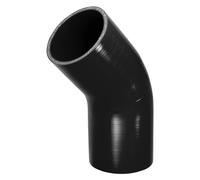 X AUTOHAUX 80mm 3.15" ID 102mm/4.02" Length 45 Degree Silicone Elbow Hose 5mm Thickness 4-Ply Reinforced High Temp Turbo Intercooler Intake Pipe Universal Black 1 Pcs