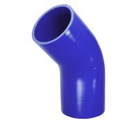 X AUTOHAUX 80mm 3.15" ID 102mm/4.02" Length 45 Degree Silicone Elbow Hose 5mm Thickness 4-Ply Reinforced High Temp Turbo Intercooler Intake Pipe Universal Blue 1 Pcs