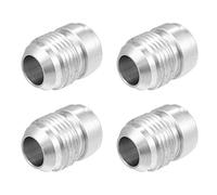 X AUTOHAUX 8AN Male Weld on Fitting Bung Hose Adapter Fuel Oil 4 Pcs | Aluminum, Silver Tone