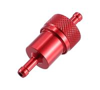 X AUTOHAUX 8mm Dia Hose Universal Motorcycle Petrol Oil Fuel Filter Cleaner Red