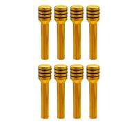 X AUTOHAUX 8pcs Car Door Lock Knobs Door Lock Knob Aluminum Alloy Yellow