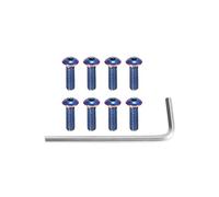 X AUTOHAUX 8pcs M5x0.8 Round Head Steering Wheel Screw Bolts Taper