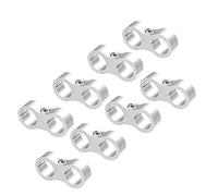 X AUTOHAUX 8pcs Silver Tone AN6 14mm Hose Separator Clamp with Wrench for Car