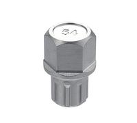 X AUTOHAUX 9PT Car Wheel Lock Key Nut for Volkswagen for VW Jetta/Passat/Golf/Rabbit/GTI for Audi Spline Hex Keys with 9 Square Teeth Anti Theft Removal Screw Socket Chrome Steel