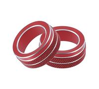 X AUTOHAUX AC Control Switch Knob Cover Ring Trim for Toyota Corolla 20-22 Red