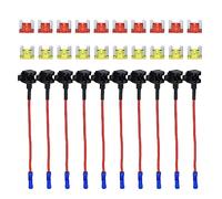 X AUTOHAUX Add a Circuit Low Profile Mini Fuse Tap w/ 10pcs 10A 20A Fuse, 1 Set