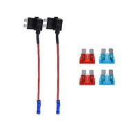 X AUTOHAUX Add a Circuit Standard Fuse Tap with 10A 15A Blade Type Fuse, 1 Set