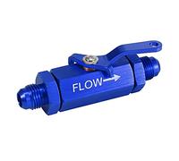 X AUTOHAUX AN6 6AN Aluminum Alloy Inline Fuel Shut Cut Off Valve for Car Blue