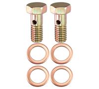 X AUTOHAUX Banjo Bolt Brake Fitting Kit M8x1 with 8mm Washers | 2 Set, Metal, Banjo Bolt Brake Fitting Adapter Kit, for Motorcycle Car
