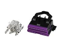 X AUTOHAUX Black Purple OBD2 Car Diagnostic Connector Socket W/16 Terminal