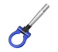 X AUTOHAUX Blue Aluminum Alloy Round Front Rear Bumper Trailer Ring Eye Towing Tow Hook Screw for Nissan GTR R35 2009-up