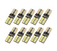 X AUTOHAUX Canbus Error Free Bright White T10 W5W 24 4014-SMD-LED Car Light Bulbs Vehicle Dashboard Panel Auto Side Wedge Lamp 2825 194 168 10Pcs