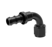 X AUTOHAUX Car AN10 90 Degree Push Lock Hose Fitting End for Fuel Oil Hose Line