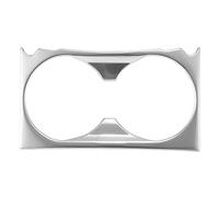 X AUTOHAUX Car Armrest Cup Holder Frame Gear Shift Cover Trim Interior Decorative Protector for Mazda CX-5 CX5 2017 2018 2019 2020 2021 2022 Silver Tone