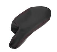 X AUTOHAUX Car Center Console Armrest Cover for Mazda 3 2014-2016 Faux Leather Interior Arm Rest Cover Elbow Cushion Pad Black Red Stitches