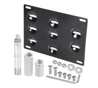 X AUTOHAUX Car Front Bumper Tow Hook License Plate Bracket Set 6.30"x0.87"