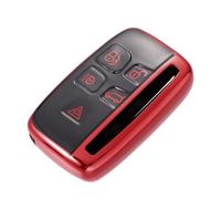 X AUTOHAUX Car Key Fob Cover 5 Button Remote Key Fob Case Replacement Red