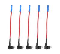 X AUTOHAUX Car Micro 2 Blade Style Fuse Holder Tap Adapter 12/32V 50A | 5 Pcs