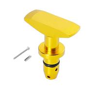 X AUTOHAUX Car Oil Dipstick Pull Handle Aluminum Alloy 5mm Gold Tone