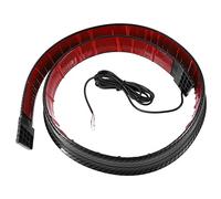 X AUTOHAUX Car Spoiler with Red LED Light 47.2"/1.2m Carbon Fiber Pattern Black