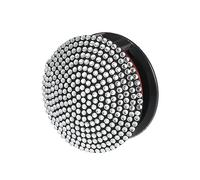 X AUTOHAUX Car Start Stop Engine Button Cover White Rhinestone Anti Scratch