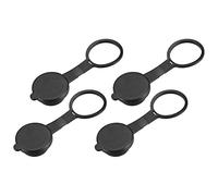 X AUTOHAUX Cigarette Lighter Plug Cover Cigarette Lighter Socket Cap Black 4pcs