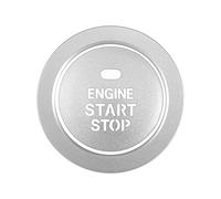 X AUTOHAUX Engine Start Stop Ignition Button Sticker for Hyundai Silver Tone