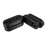 X AUTOHAUX Exhaust Hangers Rubber with 4 Hole Muffler Bracket Mount Black
