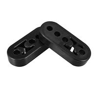 X AUTOHAUX Exhaust Hangers Rubber with 4 Hole Muffler Bracket Mount Black 2pcs