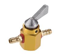 X AUTOHAUX Gas Inline Petrol On-Off Fuel Tap Petcock Valve Switch 6mm Gold Tone
