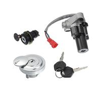 X AUTOHAUX Ignition Switch Cylinder Fuel Gas Lock Seat Lock for Yamaha V-Star