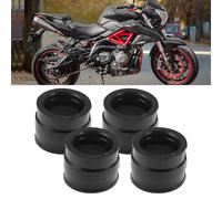 X AUTOHAUX Intake Carb Joint Boot Insulator for Honda CB650 RC03 1979-1982 Motorcycle Carburetor Connector with 37 mm Inner Diameter Black Rubber 4 Pcs