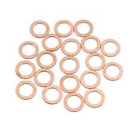 X AUTOHAUX M12 x 18mm x 1mm Copper Flat Washers Sealing Gaskets Rings 20pcs