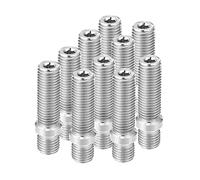 X AUTOHAUX M12x1.5 to M12x1.5 Rim Stud for BMW - 10 Pcs Silver Tone