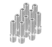X AUTOHAUX M14x1.5 to M12x1.5 Wheel Stud for VW - 10 Pcs Silver Tone
