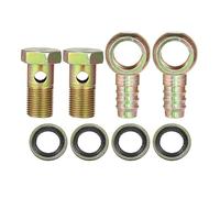 X AUTOHAUX M18x1.5 16mm Car Banjo Hose Barb Bolt Fittings Adapter (Set of 2)
