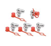 X AUTOHAUX M6 90 Degree Angle Grease Nipple Fittings W/Cap for Car 5 Set