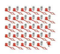 X AUTOHAUX M6 Straight Grease Nipple Fittings W/Dust Cap for Car 30 Set