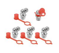 X AUTOHAUX M8 45 Degree Angle Grease Nipple Fittings w/Dust Cap for Car 5 Set