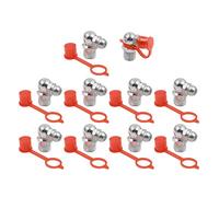 X AUTOHAUX M8 90 Degree Angle Grease Nipple Fittings with Cap for Car 10 Set