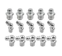 X AUTOHAUX M8 Thread Straight 45 90 Degree Angle Grease Nipples for Car 5 Set