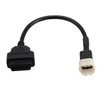 X AUTOHAUX Motorcycle 6 Pin to OBDII OBD Cable Cord Diagnostic Adapter Cable