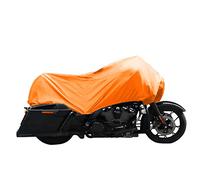 X AUTOHAUX Motorcycle Cover Lightweight Half Cover Outdoor Waterproof Rain Dust Protector Orange XL Size for Most Full Dress Touring Cruiser