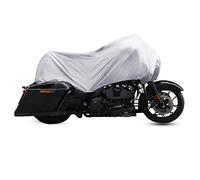 X AUTOHAUX Motorcycle Cover Lightweight Half Cover Outdoor Waterproof Rain Dust Protector Silver Tone L Size for Most Full Dress Touring Cruiser
