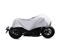 X AUTOHAUX Motorcycle Cover Lightweight Half Cover Outdoor Waterproof Rain Dust Protector Silver Tone M Size for Most Full Dress Touring Cruiser