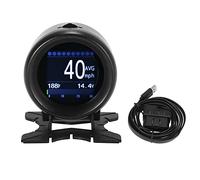 X AUTOHAUX OBDII Multi-Function Digital Gauge KMH MPH Digital Speedometer Oil Temperature Gauge Battery Voltage Tester Scanner for 12V OBDII Auto Sedan SUV Pickup After Year 2006