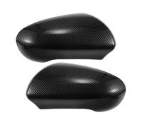 X AUTOHAUX Pair Car Rear View Driver Passenger Side Mirror Cover Cap Replacement Black Carbon Fiber for Nissan Qashqai J10 2007-2014 Mirror Guard Covers Trims