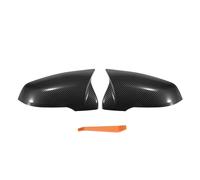 X AUTOHAUX Pair Car Rear View Driver Passenger Side Mirror Cover Cap Replacement Black Carbon Fiber Pattern for BMW X1 X2 Z4 for Toyota Mirror Guard Covers Trims
