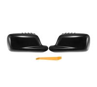 X AUTOHAUX Pair Car Rear View Driver Passenger Side Mirror Cover Cap Replacement Gloss Black for BMW 3 Series E46 7 Series E65 E66 Mirror Guard Covers