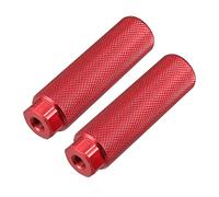X AUTOHAUX Pair Rear Foot Pegs Footrests Red for Bicycle Fit 3/8 Inch Axles